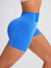 Women's high-waisted workout shorts, yoga shorts, tummy control, butt lift