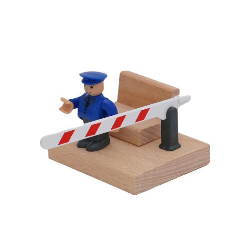 Jouets pour tout-petits, Train en bois, accessoires de voie ferrée, Barricade, scène de piste de plate-forme, jouets Puzzle pour garçons et filles