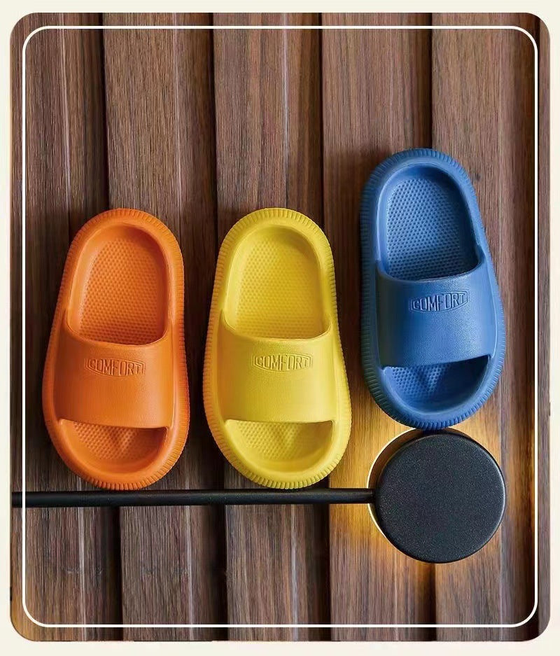 Pantoufles de salle de bain pour enfants, couleur unie, antidérapantes, semelle souple, pantoufles d'été pour garçons et filles de 4 à 10 ans, pantoufles de maison mignonnes