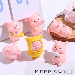 Figurine de overrose de dessin animé mignon, mini figurine, statue de overen résine, jouet de collection, décoration de jardin nickel é, 1 pièce