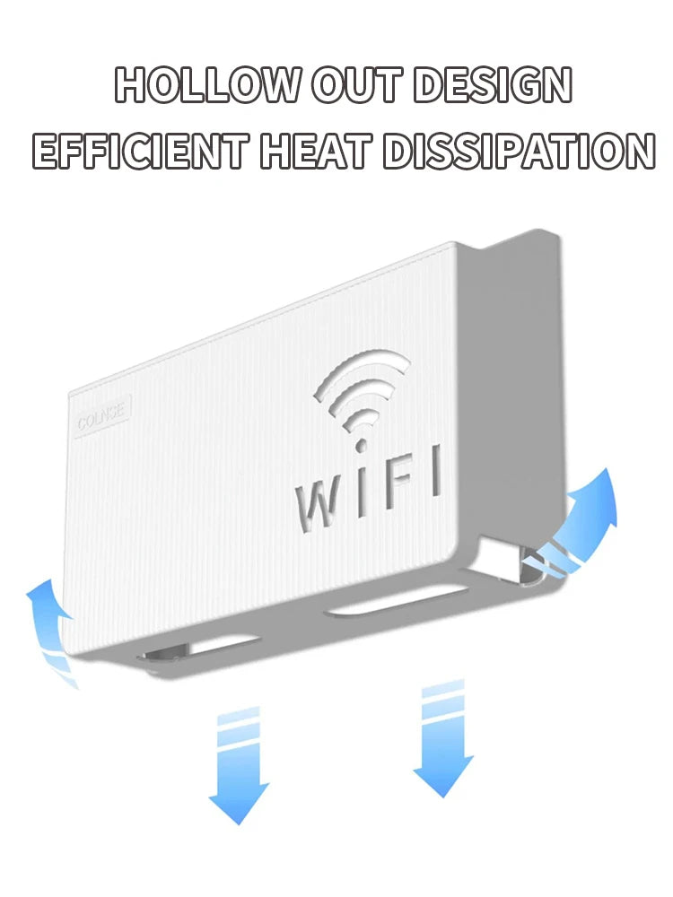 Boîte de rangement pour routeur domestique, WIFI sans fil, décodeur TV, support de rangement mural, pour salon, rangement de tri de chambre à coucher