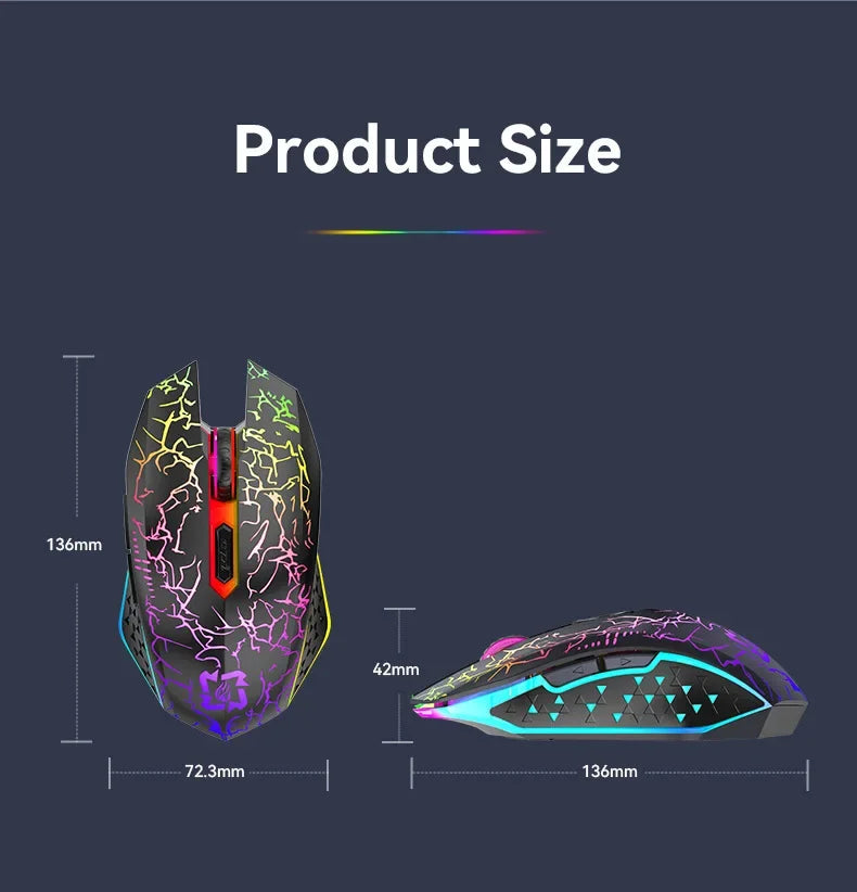 Souris sans fil Bluetooth 5.2 RGB 2.4G, double Mode, pour jeu, 6 boutons, silencieuse, pour MacBook, tablette, ordinateurs portables