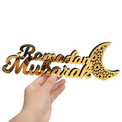 Ornement acrylique du Ramadan Mubarak 2025 Eid Mubarak Ramadan Kareem, décoration pour la maison, décor de fête musulmane islamique, cadeau Eid Al Adha