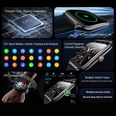 Nouvelle montre intelligente 2025, montre de sport de 1,96 pouces, étanche IP67, plus de modes sportifs 110, traqueur d'activité physique, montre ultra-mince.