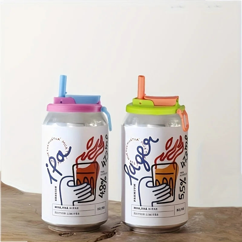 Couvercle de canette de boisson gazeuse réutilisable. Le couvercle de canette de boisson gazeuse peut être utilisé pour les boissons, les jus et les boissons gazeuses et livrés avec une paille