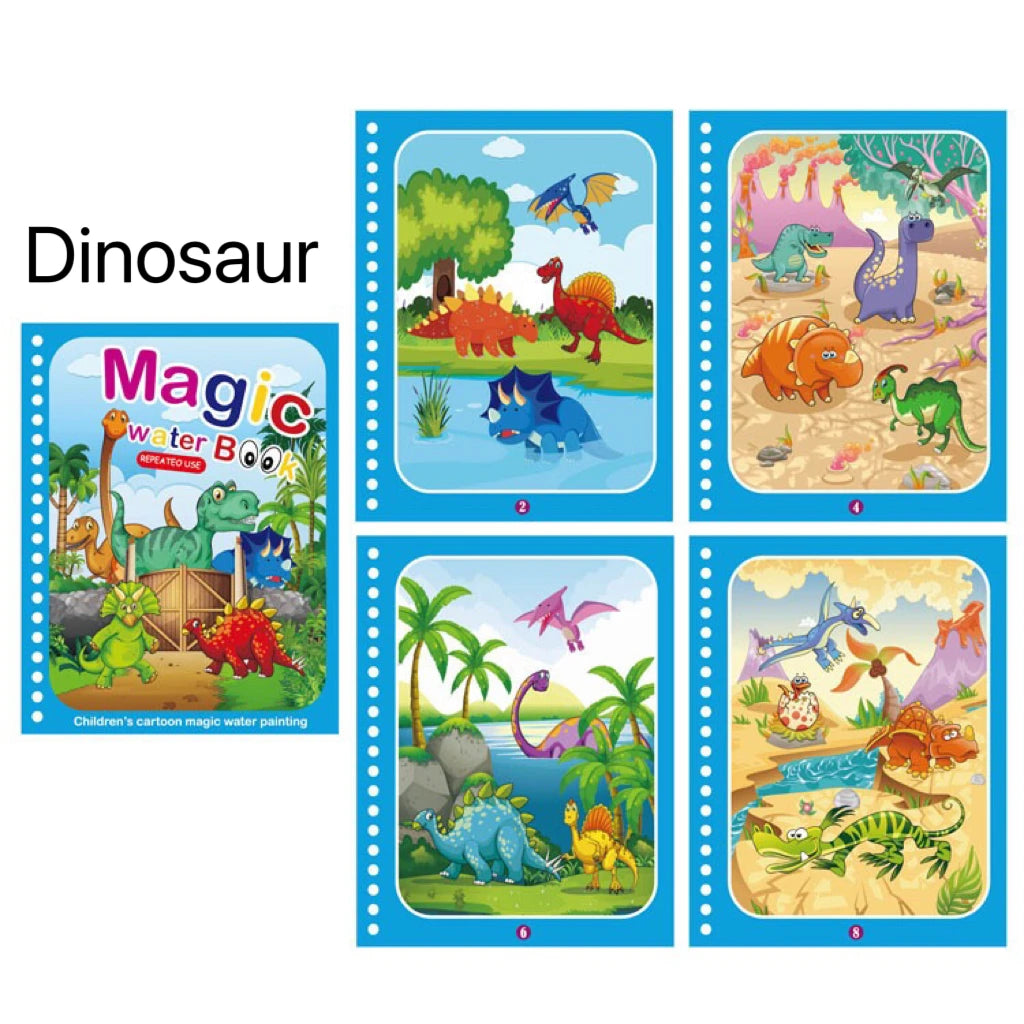 1 livre + 1 stylo livre de coloriage réutilisable livre de peinture à l'eau éducation précoce sensorielle Puzzle dessin jouets