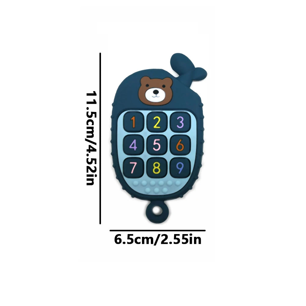 Anneau de dentition en Silicone Montessori pour bébé, jouets sensoriels avec télécommande pour tout-petits, cadeau pour garçons et filles