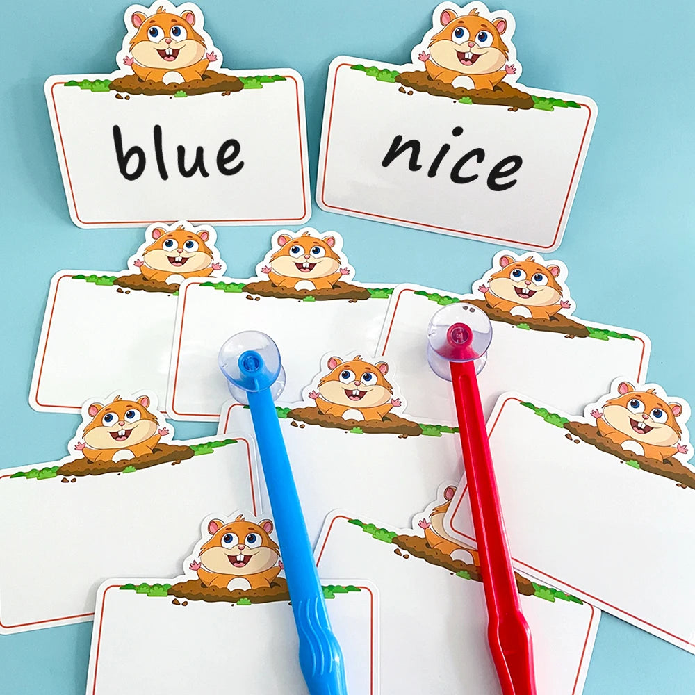Cartes volantes effaçables à sec, cartes vierges, jeu Swat pour la maternelle, jouets éducatifs Montessori, carte d'apprentissage DIY, outils pédagogiques