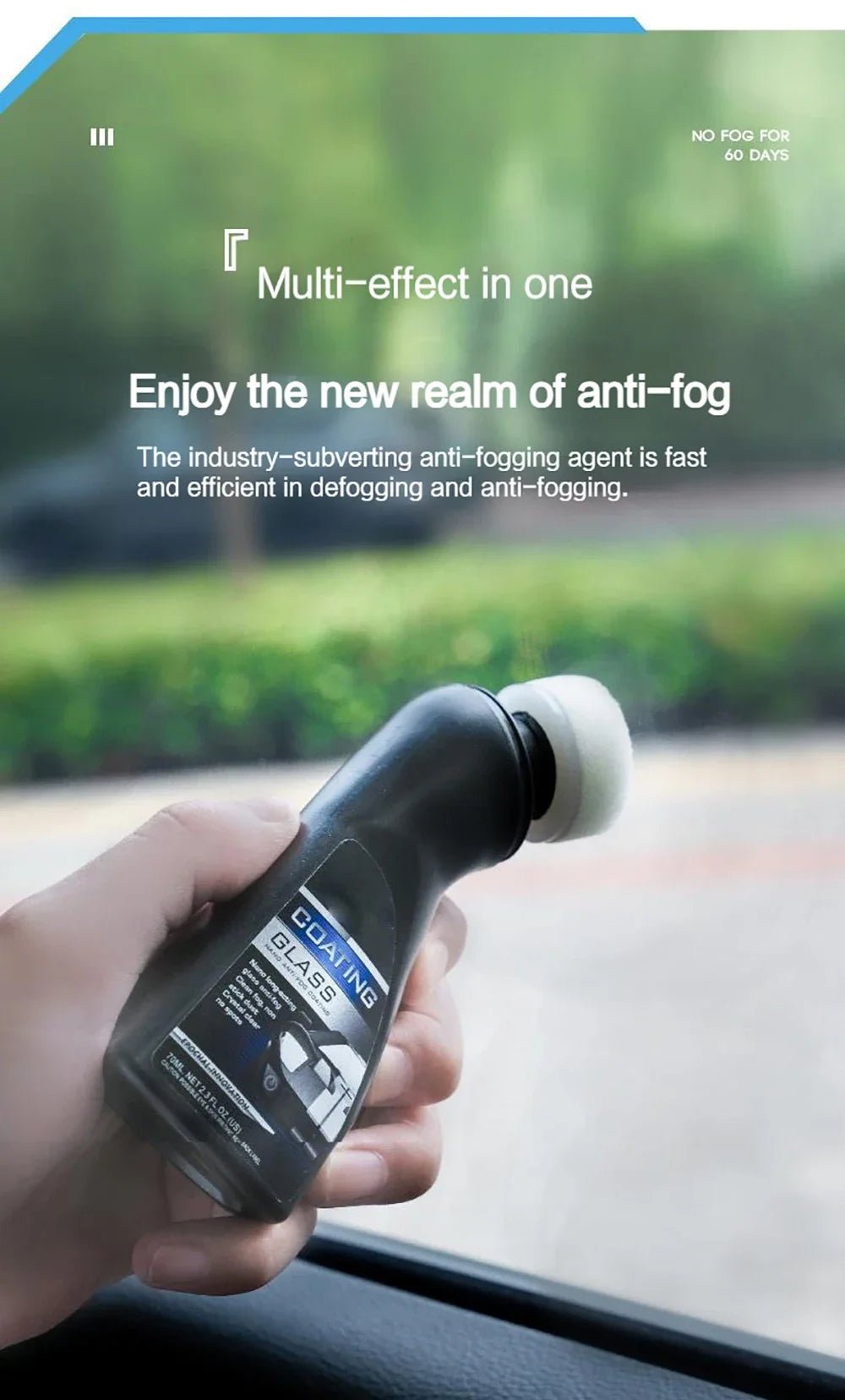 Agent Anti-buée pour moto, essuie-glace pour lentille de casque, rétroviseur, liquide en verre, Spray répulsif pour pare-brise, accessoires de voiture