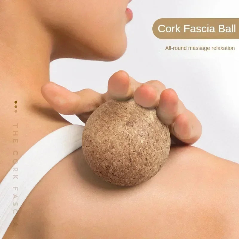 Balle de Yoga en liège, boule de Massage Fascia Ф6cm Ф7cm Ф8cm, relaxation des Muscles pour la salle de sport, le Fitness, le Pilates, la danse, outils auxiliaires, thérapie de libération