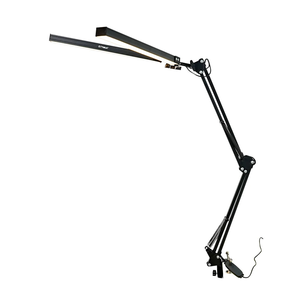 Lampe de bureau, lampe de bureau LED avec culbuteur, Angle réglable, 10 niveaux de luminosité, 3 modes d'éclairage, luminaire, apprentissage du protection des yeux