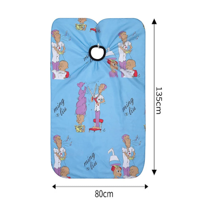 Cape de Salon de coiffure pour enfants, couverture de Smock en Polyester, imperméable, shampoing et coupe, robe de ménage, tablier