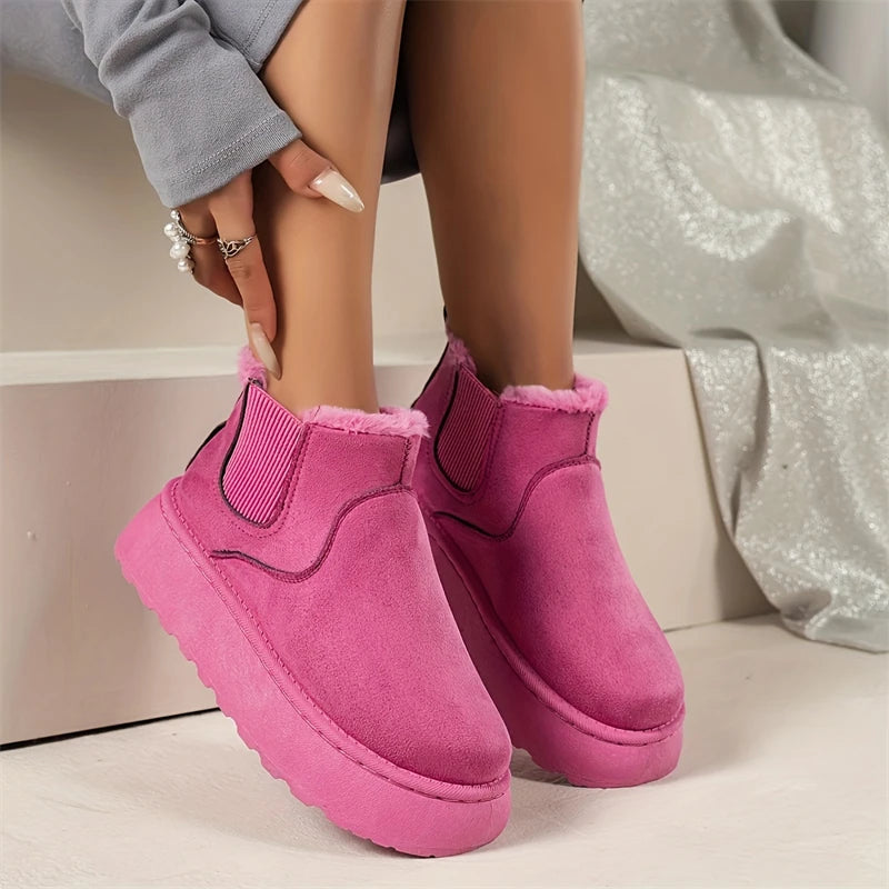 2025 nouvelles bottes de neige à semelles épaisses pour femmes en peluche chaude marque de luxe bottines de créateur hiver Mujer Botas nouvelles bottines pour femmes