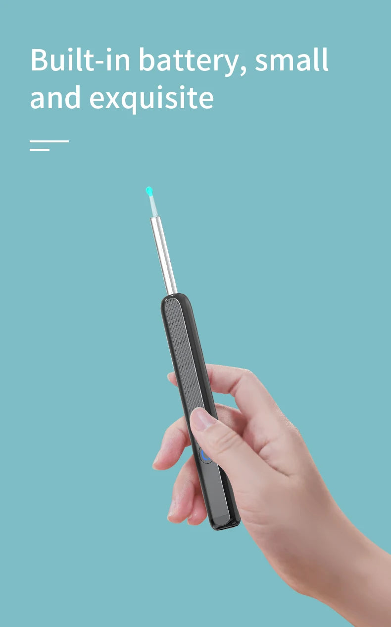 NE3 nettoyeur d'oreilles outil de retrait de cire d'oreille de haute précision avec caméra LED Otoscope sans fil Kit de nettoyage d'oreille intelligent meilleur cadeau
