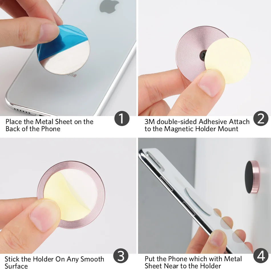 Support de téléphone magnétique pour aimants de voiture, support de téléphone pour tableau de bord de voiture, support de voiture pour mur de maison, Compatible avec tous les téléphones