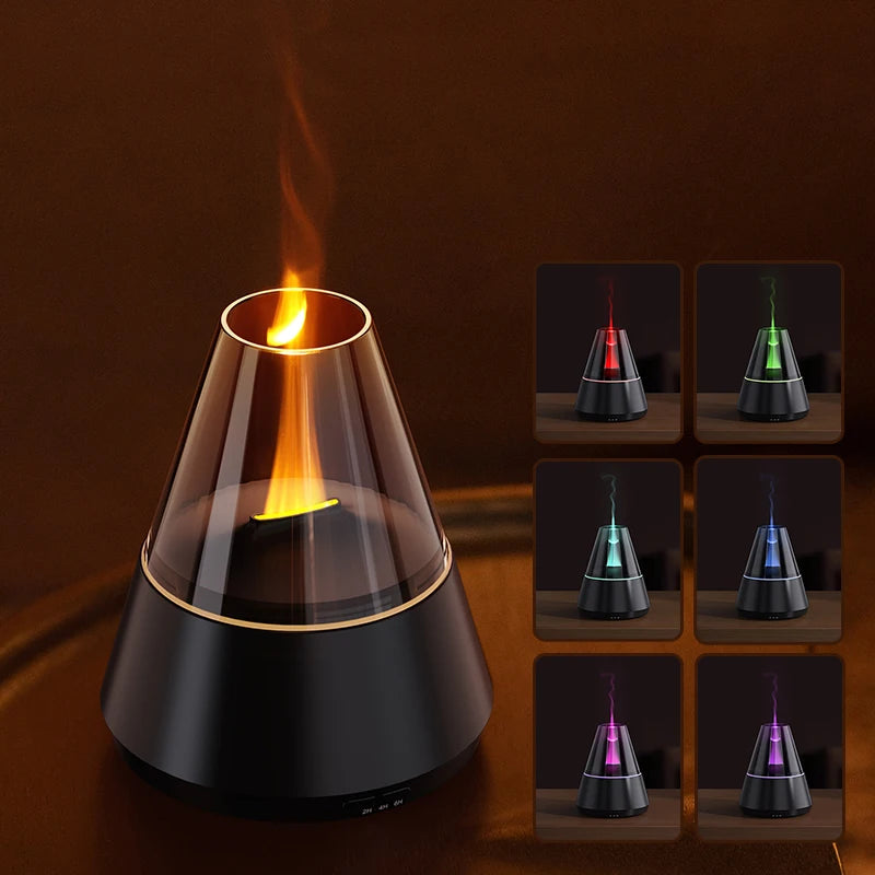 Diffuseur d'huiles essentielles, diffuseur d'arôme d'aromathérapie de Style moderne avec bougie, humidificateur ultrasonique à brume fraîche de parfum