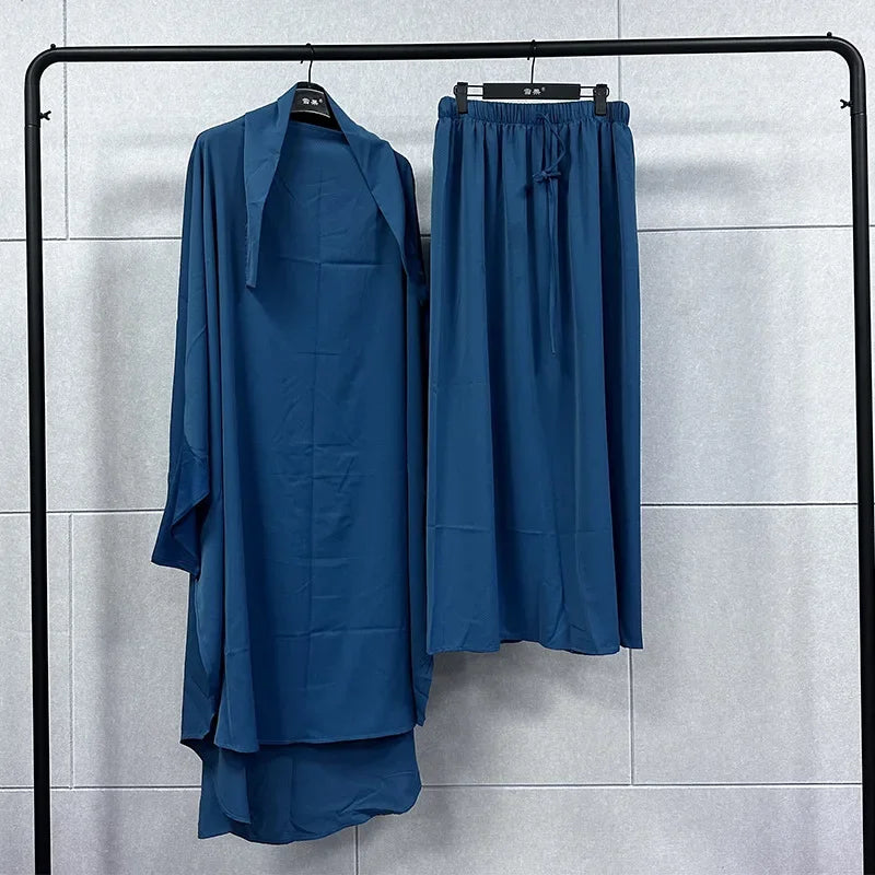 Abayas du Ramadan pour femmes musulmanes, ensemble de 2 pièces, robe Hijab, vêtement de prière, Abaya, longue tiens imar, robe arabe, vêtements islamiques