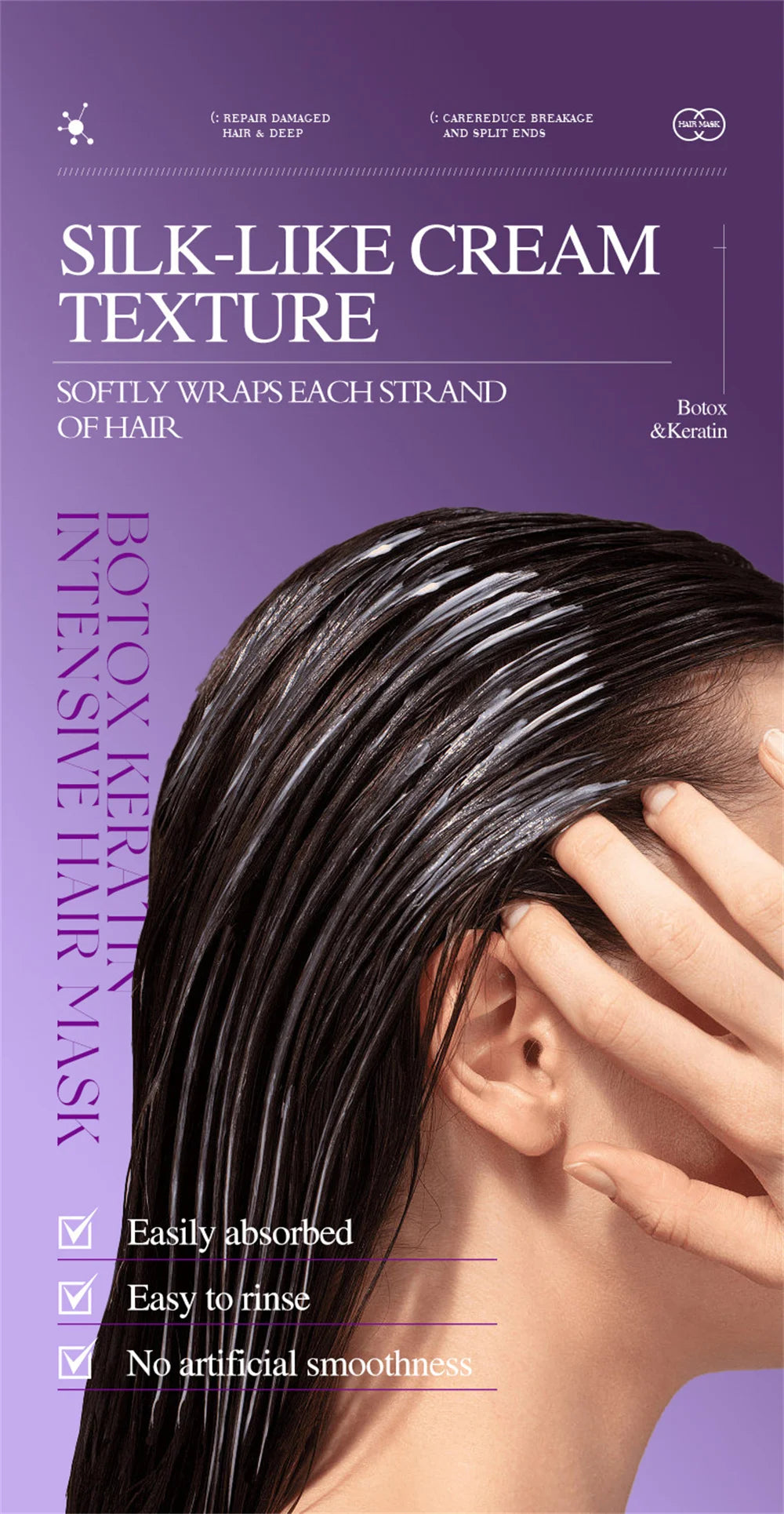 Masque capillaire magique à la kératine, réparation en 5 secondes, cheveux crépus endommagés, doux, lisse, brillant, Nutrition, hydratant en profondeur, nourrissant, soins capillaires