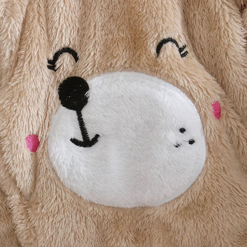 Vêtements d'escalade en peluche pour bébé de 0 à 2 ans, chauds et épais, en coton, avec chien et lapin, dessin animé, nouvelle collection automne et hiver