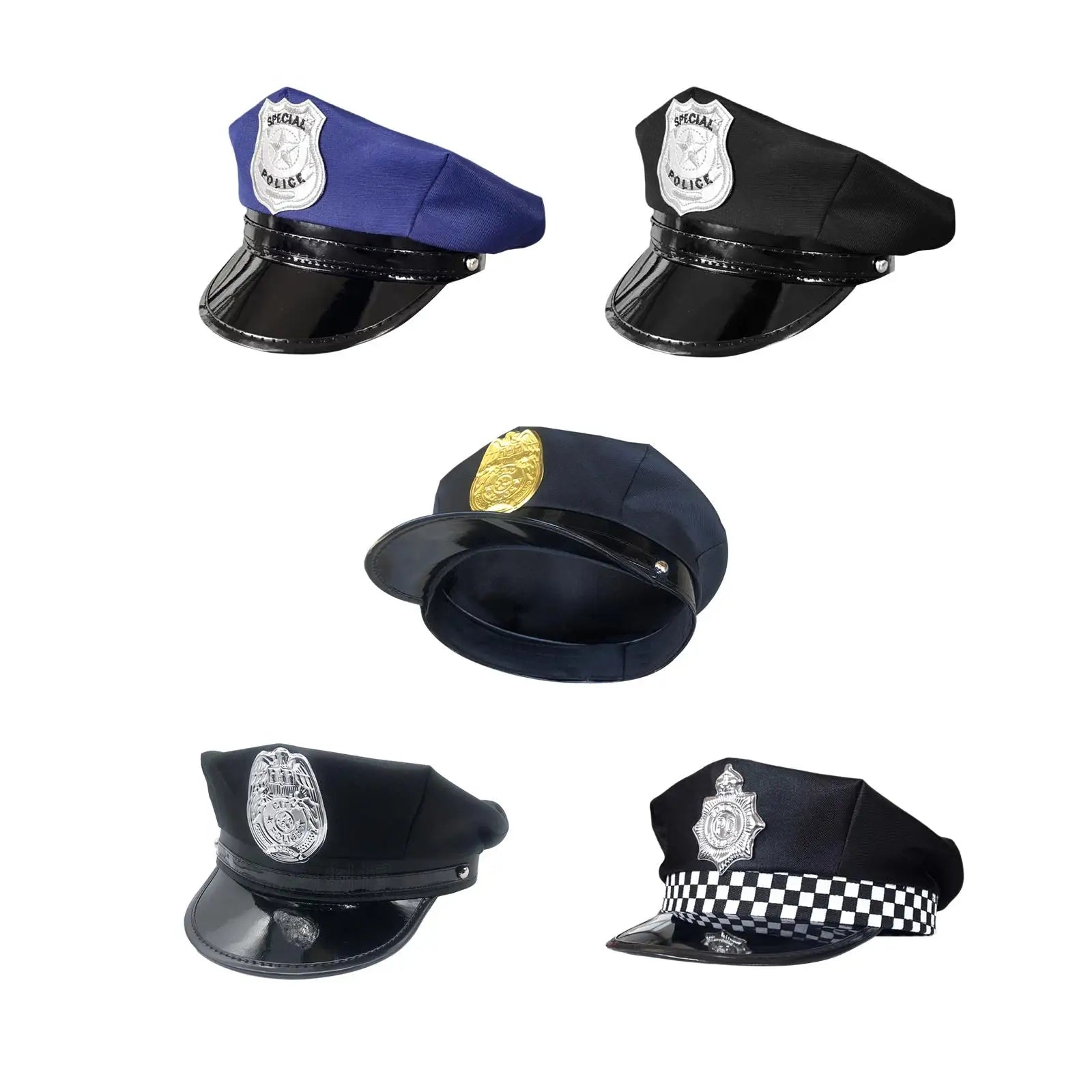 Chapeau de police pour enfants Chapeau pour enfants Couvre-chef Costume pour enfants Chapeau de police pour carnaval Vacances Performance sur scène Anniversaire Fantaisie Dres