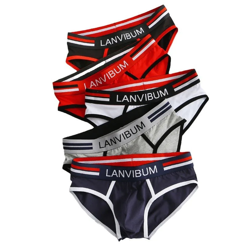 Ensemble 2 pièces - slips de sous-vêtements pour hommes en coton respirant jeunesse taille moyenne sous-vêtements pour hommes de grande taille slips d'été