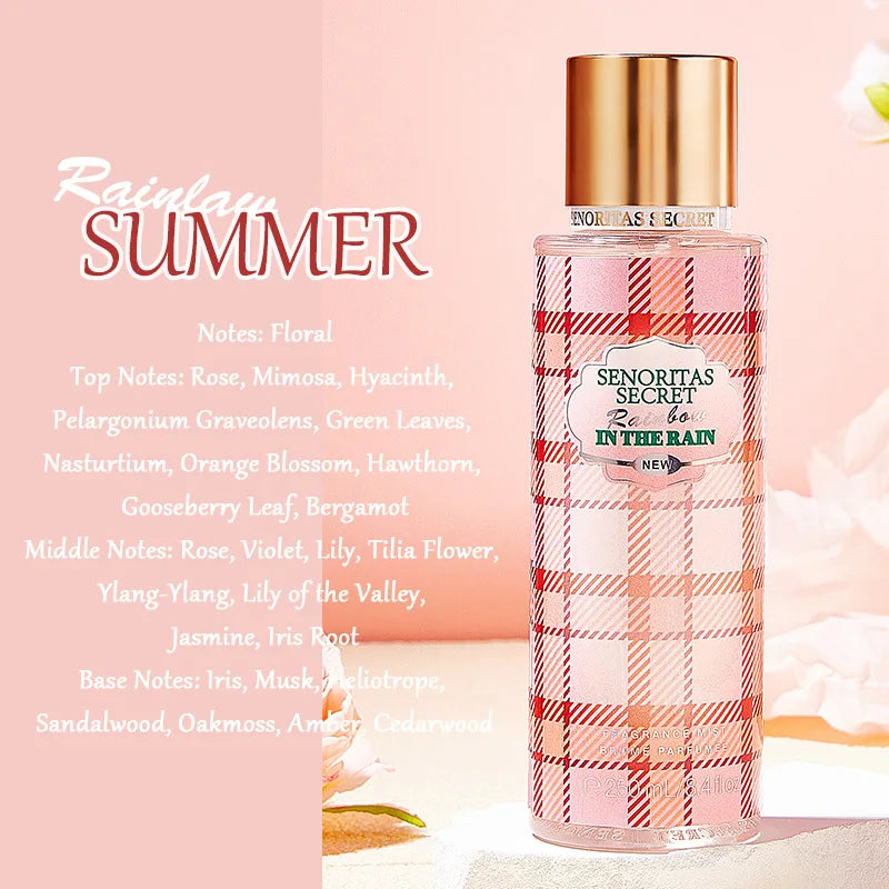 Sexuellement secret pour femme, parfum de fruits, brumisateur, breloque longue durée, parfum en porcelaine, vaporisateur pour le corps, désodorisant, 250ml