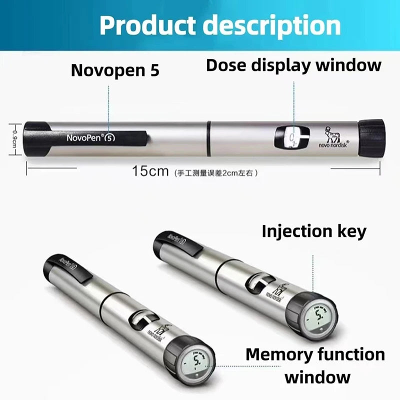 Novo Pen 6 Nordisk stylo d'injection d'insuline transportable Injection domestique 3ml compteur de glycémie diabète surveillance de la glycémie