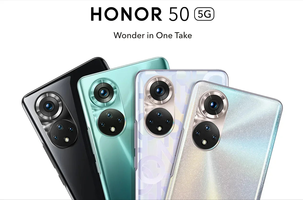 HONOR 50 Smartphone firmware mondial 4300mAH 8GB RAM 256GB ROM 6.57 pouces téléphone 2340x1080HD 32 + 108MP 5G réseau téléphones mobiles utilisés