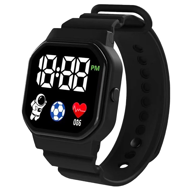Montre de Sport pour enfants, numérique, Spaceman, bracelet en Silicone, étanche, électronique, cadeaux pour garçons et filles