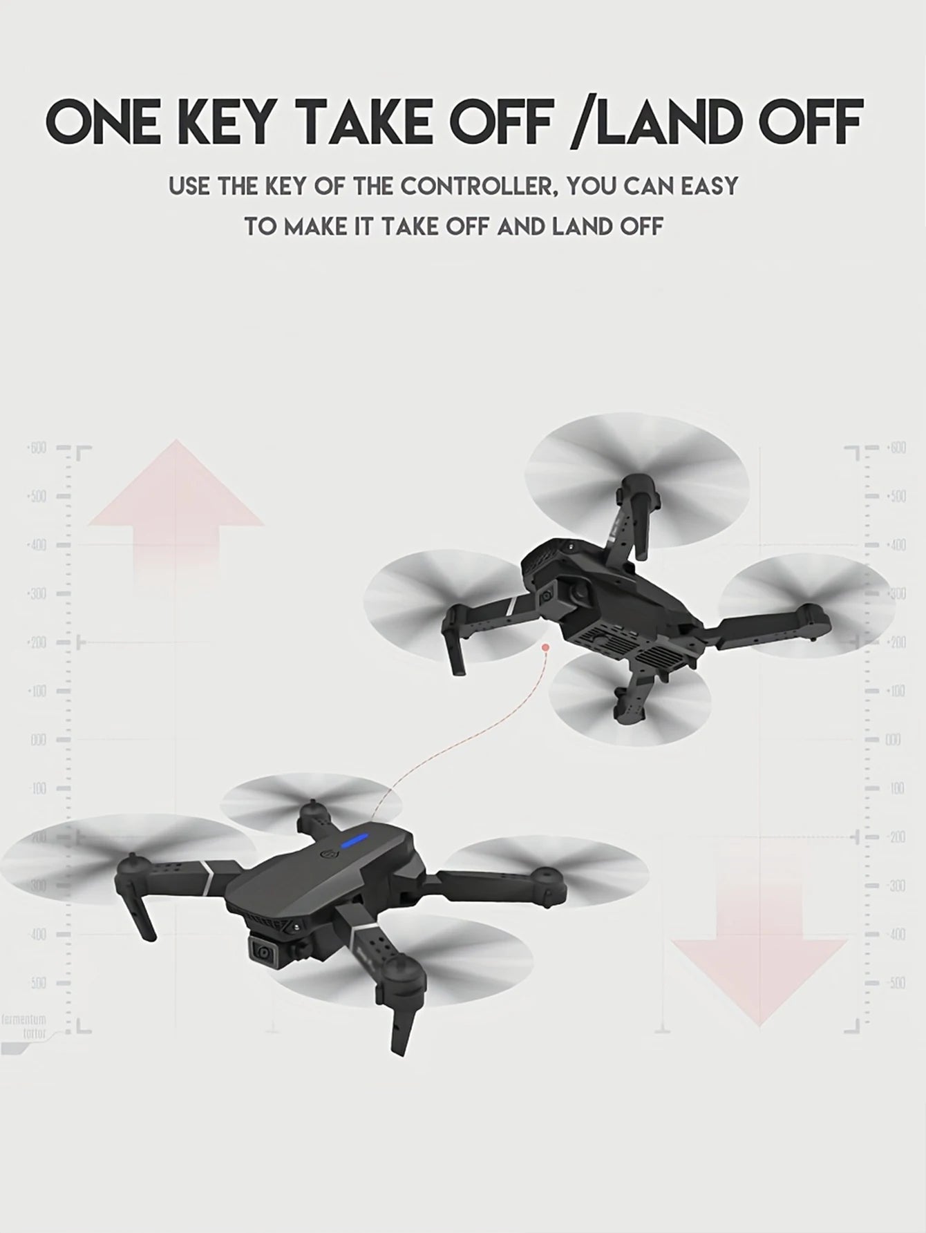 E88 4K Professional Drone, Wide-Angle HD Camera, WiFi FPV, Altitude Hold, Foldable RC Quadrotor Helicopter, Children's Toys (Camera Not Included)