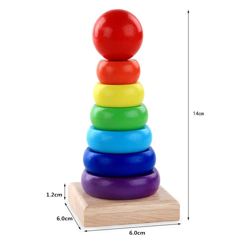 Jouets Montessori en bois pour enfants, jouets de tri et d'empilage en bois, Girt pour filles et garçons, jouets éducatifs précoces en forme de couleur pour les tout-petits