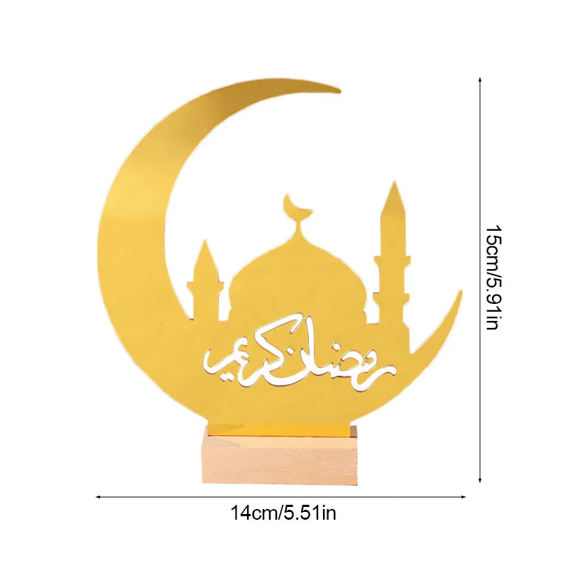 Ornement acrylique du Ramadan Mubarak 2025 Eid Mubarak Ramadan Kareem, décoration pour la maison, décor de fête musulmane islamique, cadeau Eid Al Adha