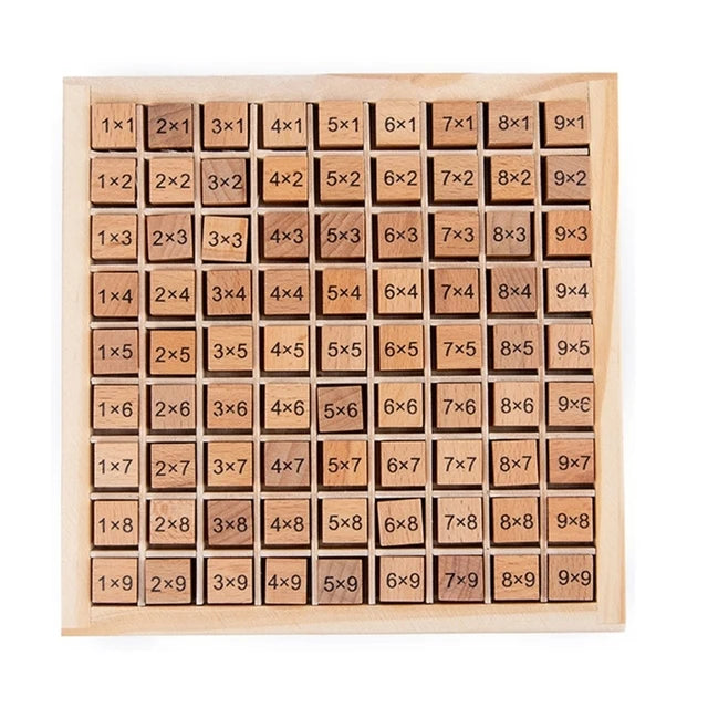 Jouets éducatifs en bois Montessori pour enfants, jouets pour bébés, Table de Multiplication 99, mathématiques préscolaires, arithmétique, outils pédagogiques, cadeau