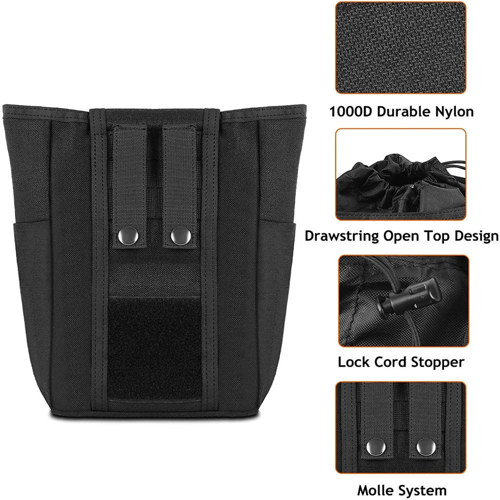 Pochette de décharge pliable Molle, sac de taille de recyclage, sacs utilitaires de chasse pour Sport de plein air, accessoire d'outil EDC, sac de récupération pliable