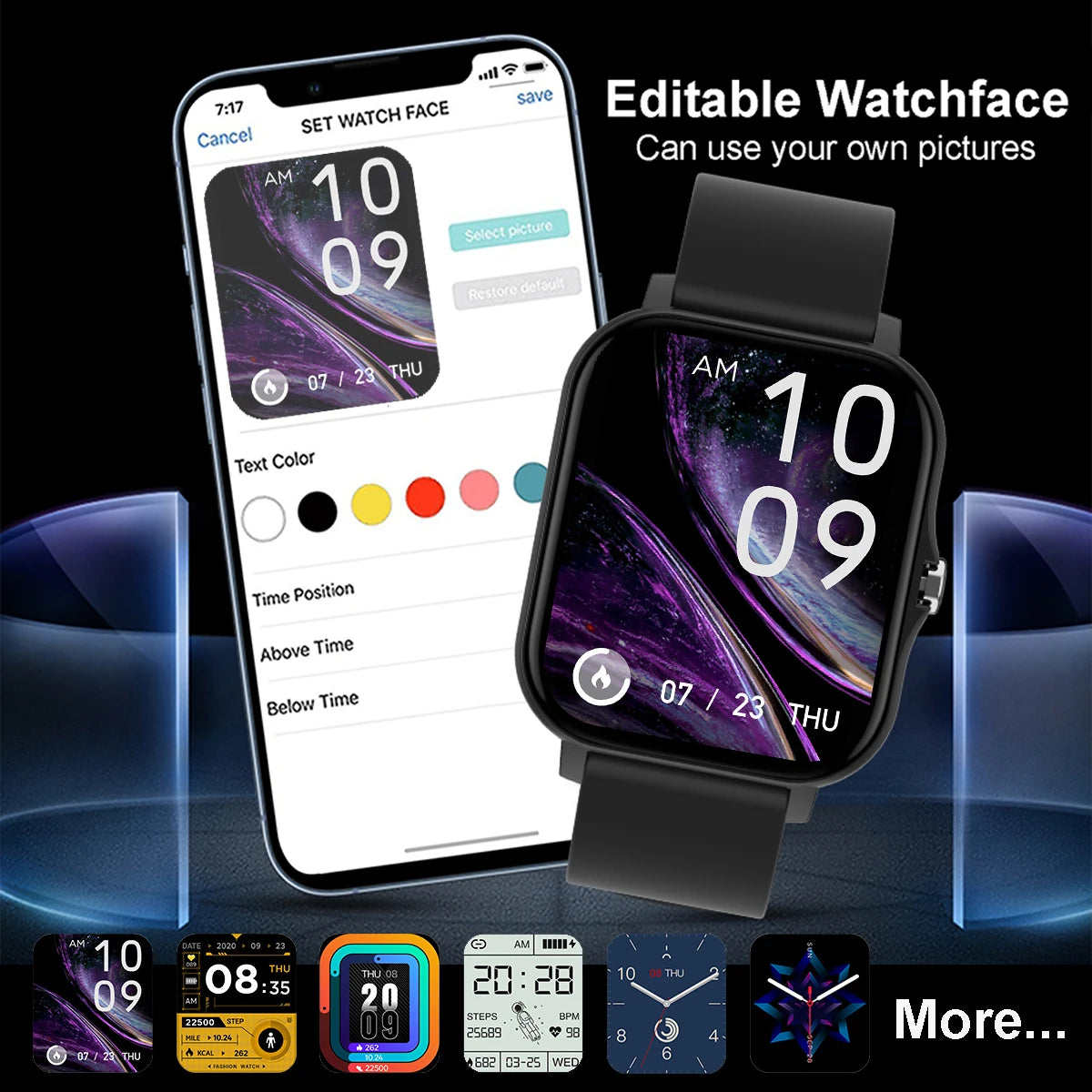 2025 nouvelle montre intelligente hommes femmes cadeaux 1.83 ''écran tactile complet Sport Fitness Tracker Smartwatch hommes BT appels numérique smarthwhatch