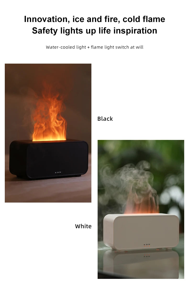 Nouveau Mini diffuseur d'arôme humidificateur d'air ultrasonique fabricant de brume fraîche brumisateur LED huile essentielle flamme lampe Difusor