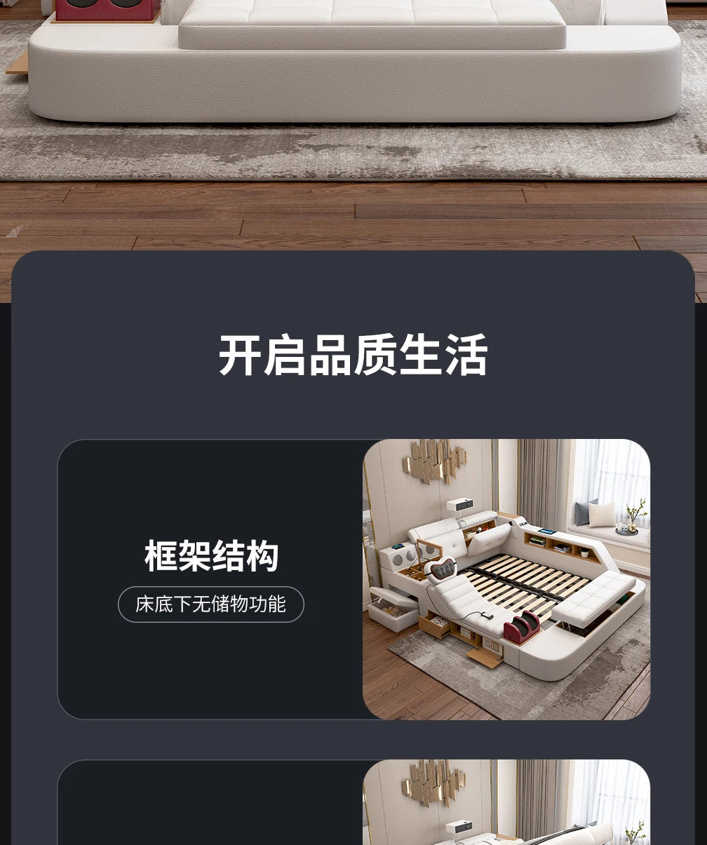 Lits minimalistes uniques lecture fantaisie King commodes de couchage lits Massage Muebles intelligents Para dortoir meubles de chambre