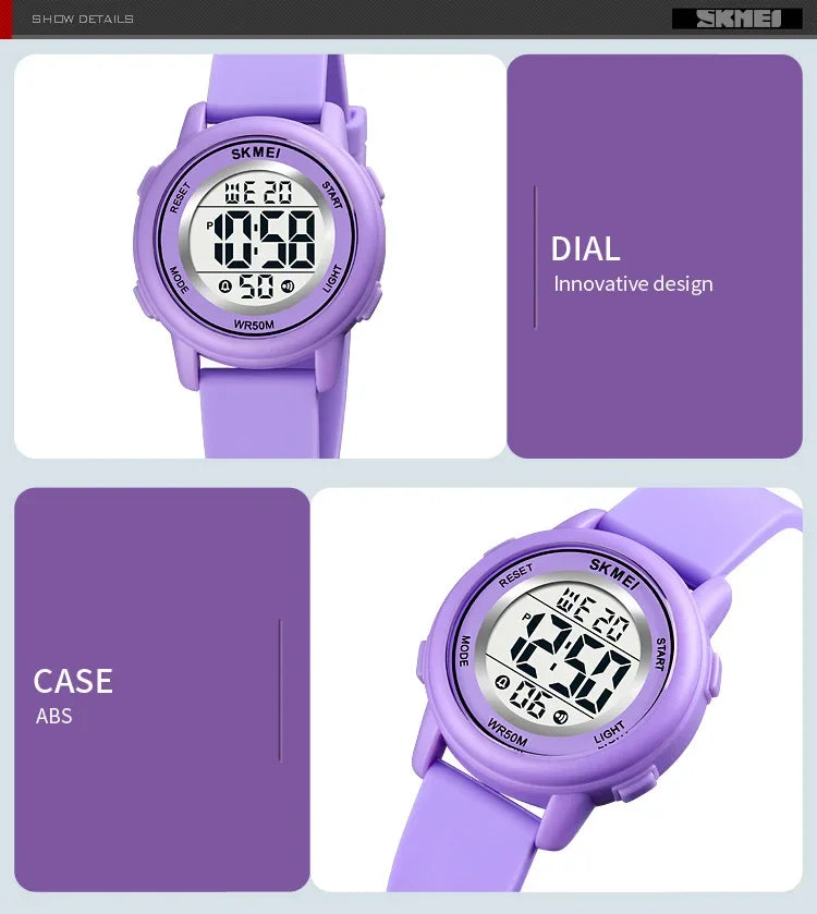 SKMEI 1721 étanche alarme enfant montres montre enfant garçons filles Sport enfants montre coloré Led enfants montres numériques