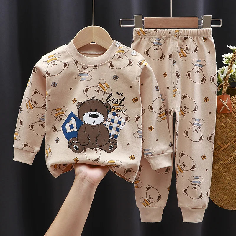 Vêtements pour enfants ensembles pour enfants vêtements pour enfants garçons filles coton automne hiver vêtements pantalons vêtements de nuit sous-vêtements