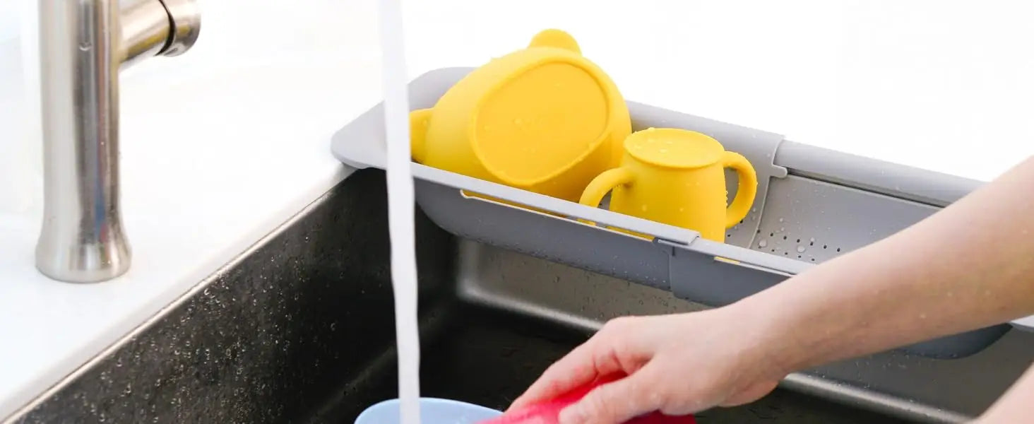 Passoire extensible pour évier, panier de lavage, égouttoir, vaisselle sèche, légumes, pâtes, ustensile de cuisine, outil essentiel pour la maison, gris