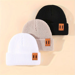1/2/3 pièces tricoté hiver bébé chapeaux pour enfants garder nouveau-né infantile bonnets pour garçons filles bébé accessoires nouveau-né
