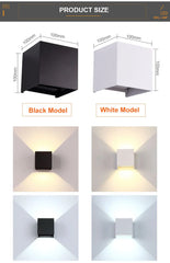 LED 6 W/12 W extérieur étanche IP65 applique murale porche jardin applique et intérieur chambre salon décoration éclairage lampe