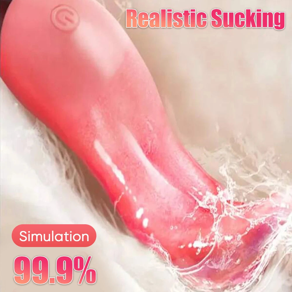 Vibromasseur puissant pour lécher la langue, jouet sexuel pour adulte pour femmes, Masturbation féminine, point G, stimulateur de mamelon, vagin et Clitoris
