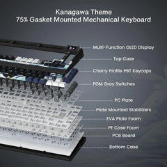 Womier S-K80 75% clavier avec écran OLED couleur clavier de jeu mécanique échange à chaud clavier joint montage rvb clavier personnalisé