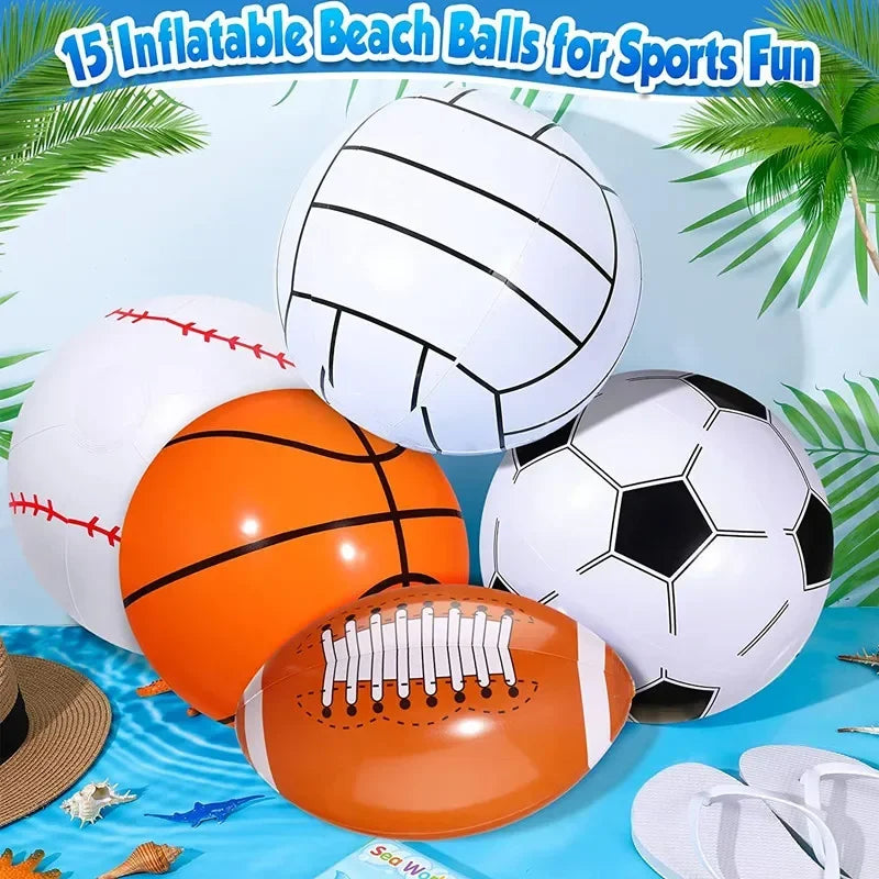 Inflatable beach balls: Baseball, beach basketball, beach soccer ball for children, toy ball, hello ball, summer sports, children's gift ball
