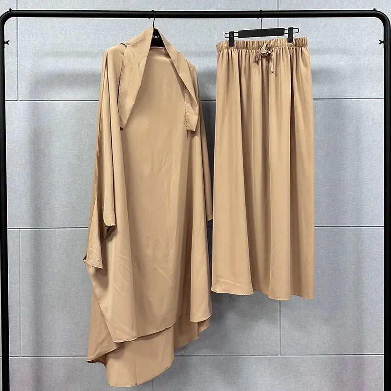 Abayas du Ramadan pour femmes musulmanes, ensemble de 2 pièces, robe Hijab, vêtement de prière, Abaya, longue tiens imar, robe arabe, vêtements islamiques