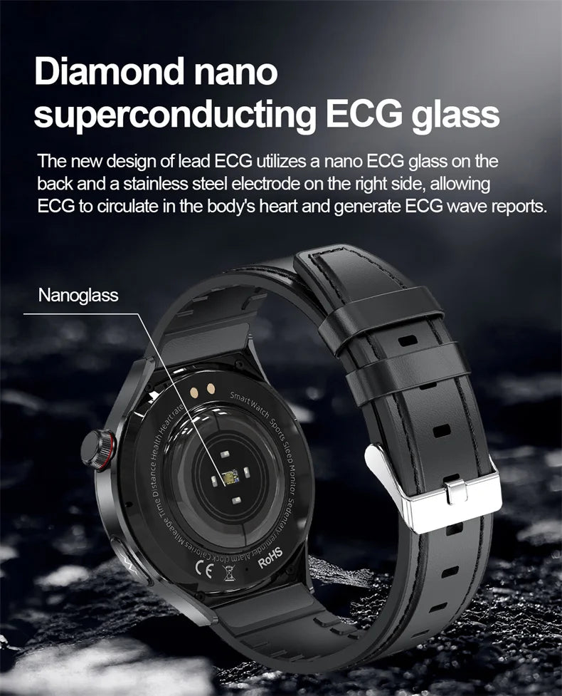 Nouvelle surveillance de la santé montre intelligente examen physique santé Wacth pression artérielle ECG + PPG Sport appel Smartwatch pour Android iOS