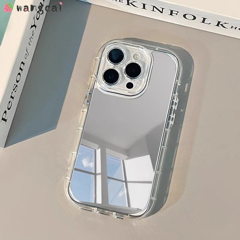 Mirror phone case for Xiaomi 15 15S 14 13 13T 12 12T 12S 12X Ultra Mi 11 11X 11i 10 10i 10S 9, shockproof transparent back cover