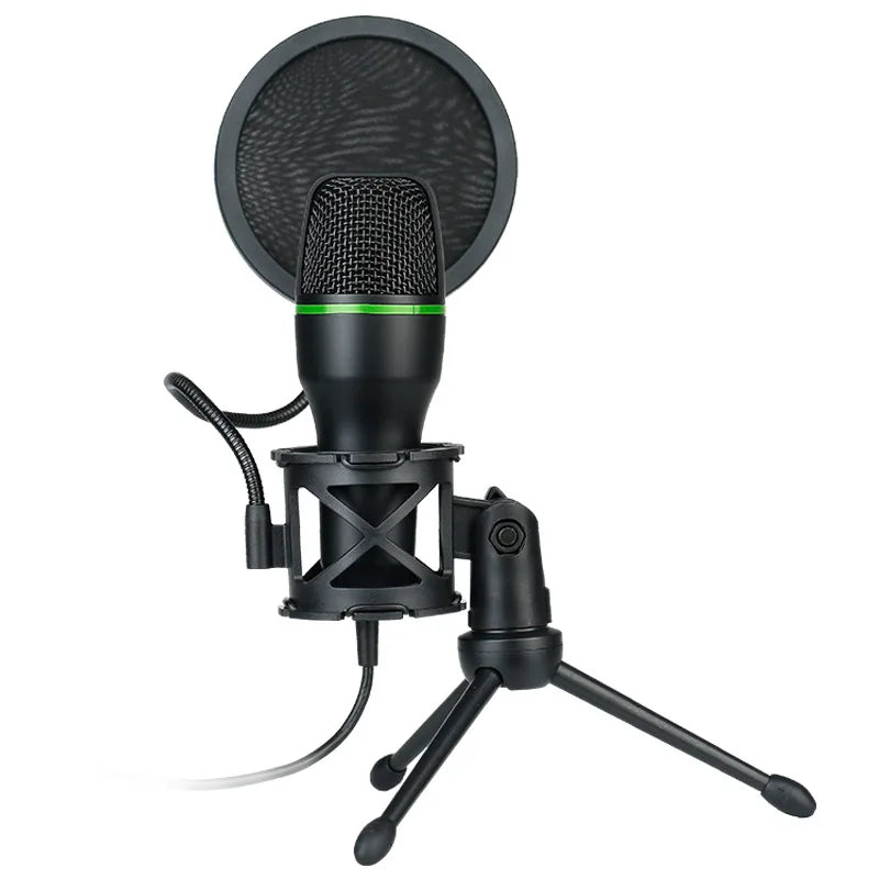 Microphone filaire à condensateur USB/RGB, 3.5mm, pour PC, ordinateur portable, jeu, Podcast, Studio, professionnel, Anti-blocage, pour bureau