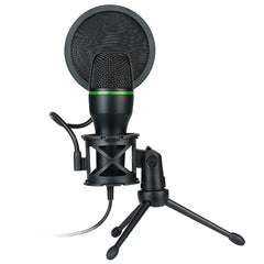 Microphone filaire à condensateur USB/RGB, 3.5mm, pour PC, ordinateur portable, jeu, Podcast, Studio, professionnel, Anti-blocage, pour bureau